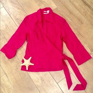St John’s blouse Size S Hot Pink